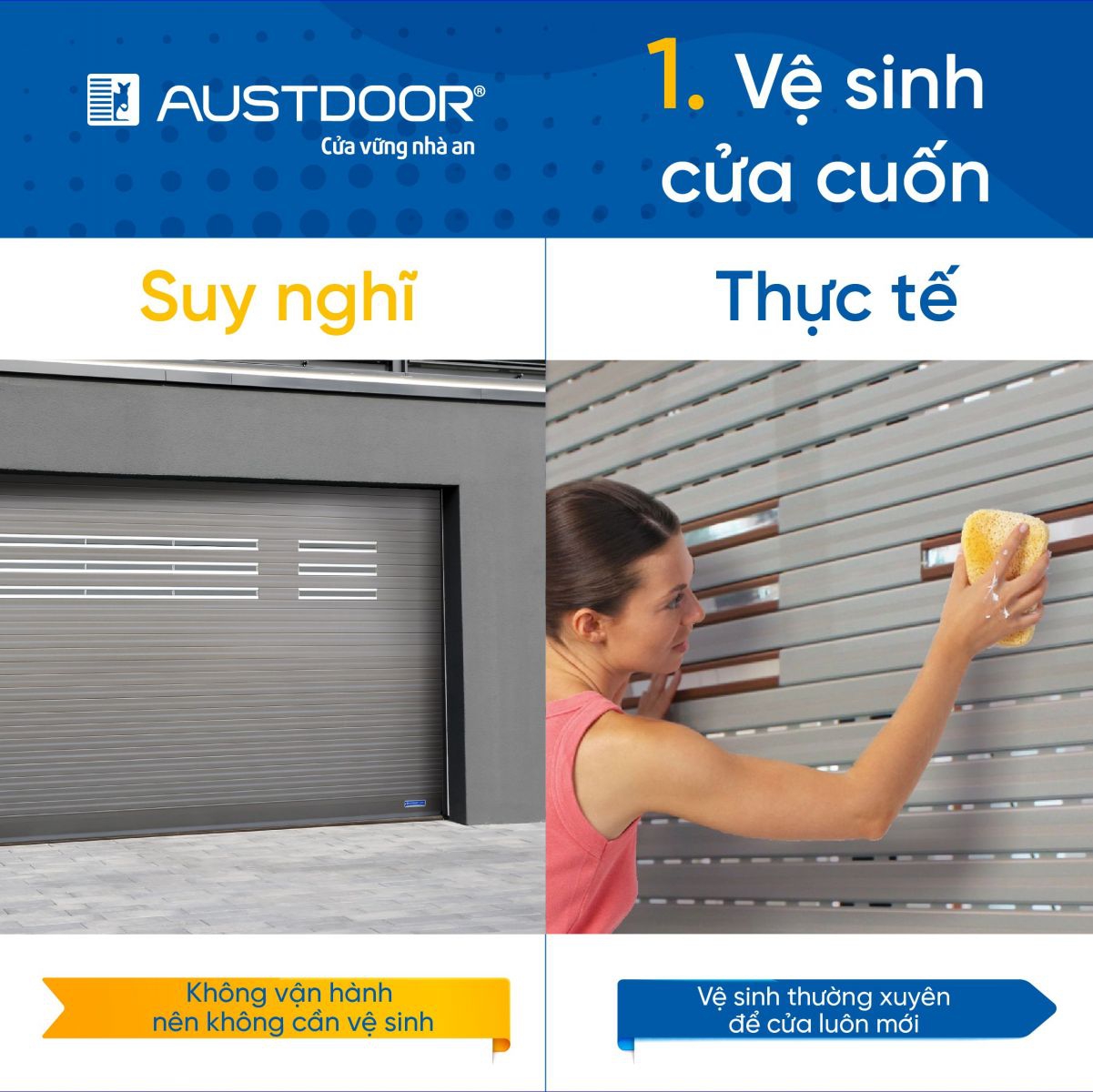 ✅ AUSTDOORCARE ✅Mách bạn mẹo sử dụng cửa cuốn bền lâu mùa dịch covid-19