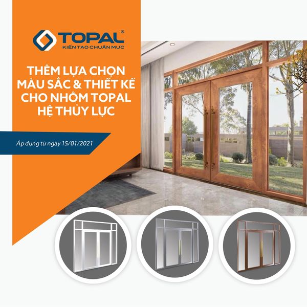 ✅ AUSTDOORCARE ✅THÊM LỰA CHỌN MÀU SẮC VÀ THIẾT KẾ CHO NHÔM TOPAL HỆ THỦY LỰC