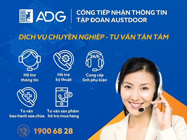 ✅ AUSTDOORCARE ✅Thông báo các cổng tiếp nhận thông tin của Cửa cuốn Austdoor